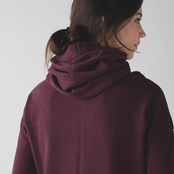 Lululemon Stress Less Hoodie | Heathered Bordeaux Drama | Size 8 - Picture 7 of 7